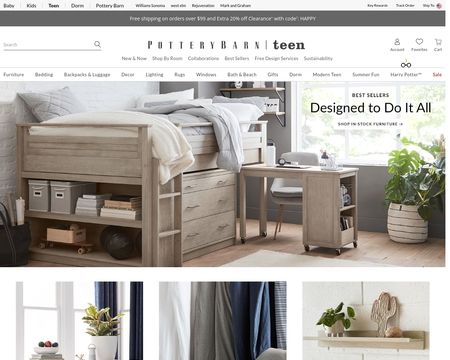 website thubmnail of Pottery Barn Teen