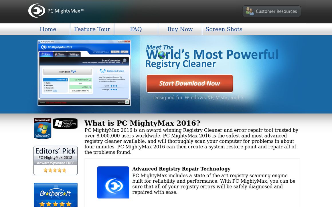 website thubmnail of Pcmightymax.net