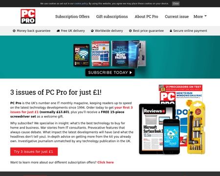 website thubmnail of Pcpro.co.uk