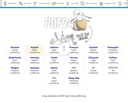 website thubmnail of Pdf24.org