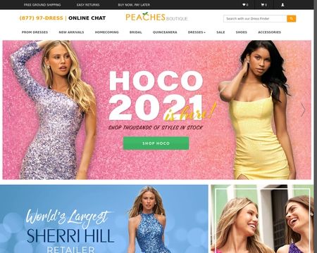website thubmnail of Peaches Boutique
