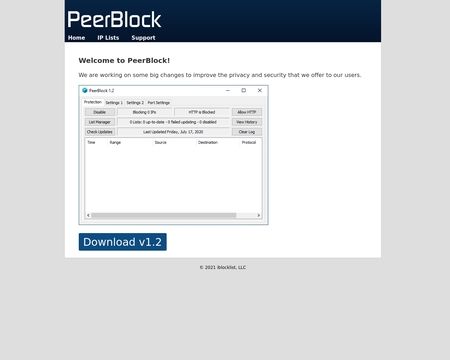 website thubmnail of PeerBlock