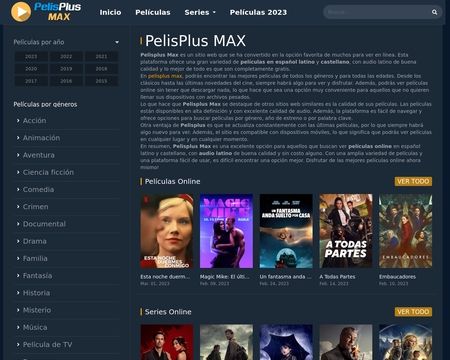 website thubmnail of Pelisplusmax.cc