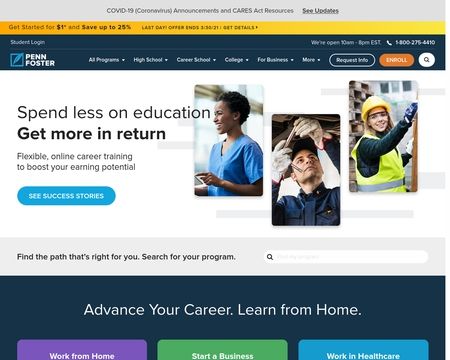 website thubmnail of Penn Foster Career School