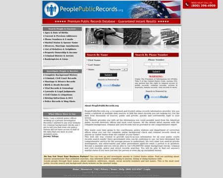 website thubmnail of PeoplePublicRecords.org