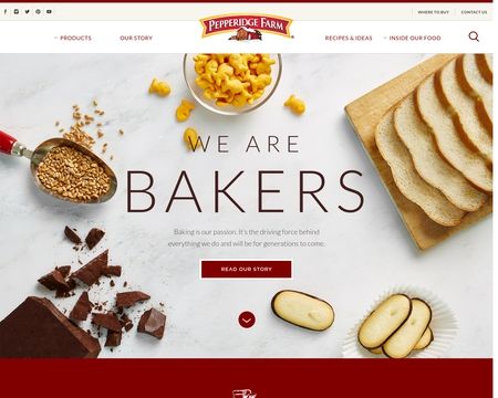 website thubmnail of Pepperidge Farm