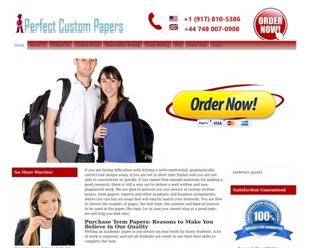 website thubmnail of Perfect Custom Papers