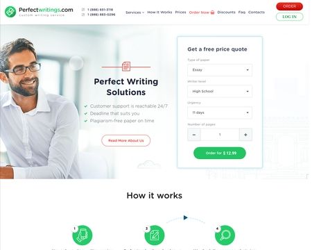 website thubmnail of Perfectwritings