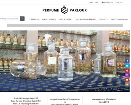 website thubmnail of Perfume Parlour