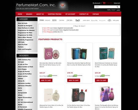 website thubmnail of PerfumeMart.Com