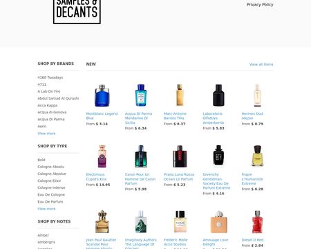 website thubmnail of Perfume Samples & Decants