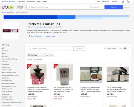 website thubmnail of Perfume Station