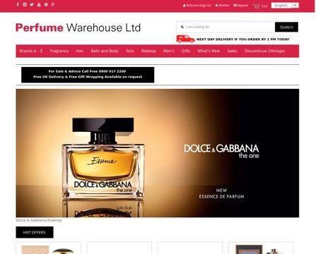 website thubmnail of Perfume Warehouse LTD