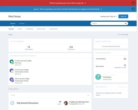 website thubmnail of Petsforum