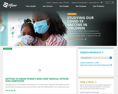 website thubmnail of Pfizer