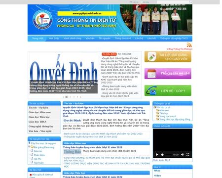 website thubmnail of Pgdtptravinh.edu.vn