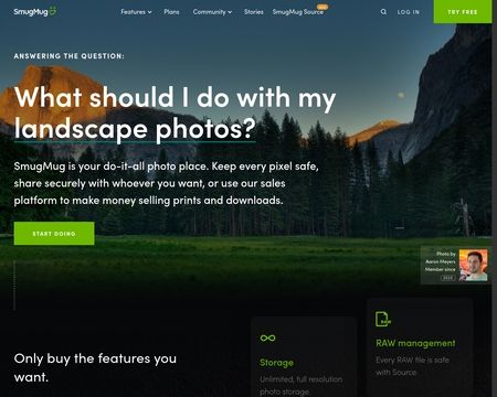 website thubmnail of Phanfare
