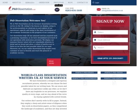 website thubmnail of PhD Dissertation.co.uk