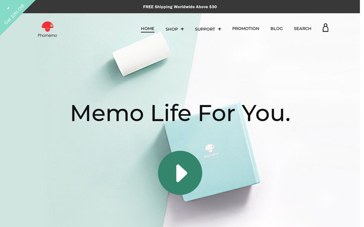 website thubmnail of Phomemo