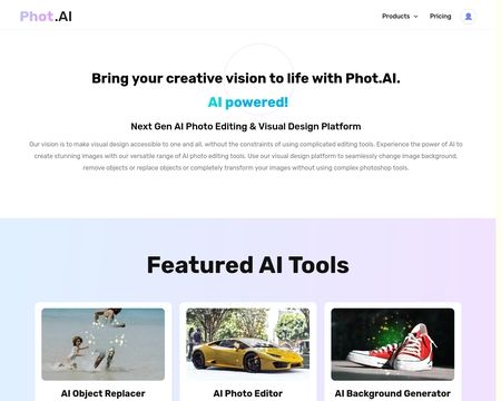 website thubmnail of Phot.ai