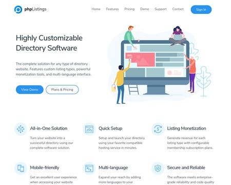 website thubmnail of Phplistings