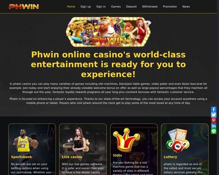 website thubmnail of Phwin.io