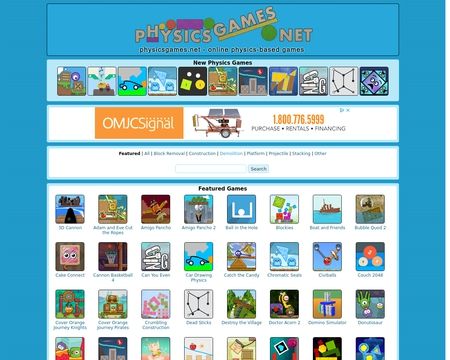 website thubmnail of PhysicsGames.net