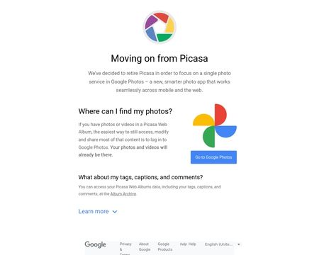 website thubmnail of Picasa