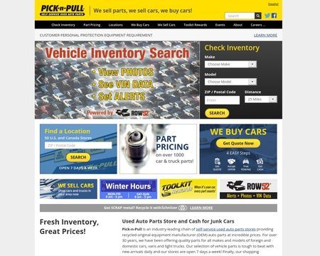 website thubmnail of Pick n Pull