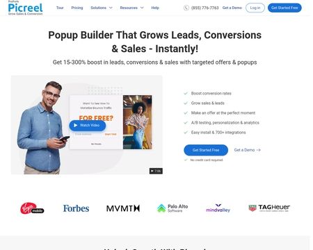 website thubmnail of Picreel