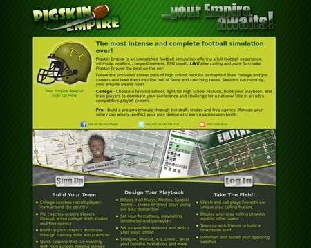 website thubmnail of Pigskin Empire
