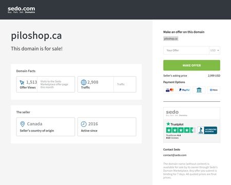 website thubmnail of PiloShop.ca