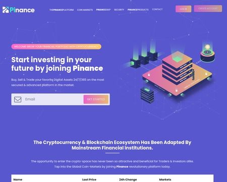 website thubmnail of Pinance.io