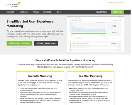website thubmnail of Pingdom