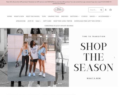website thubmnail of Pink Coconut Boutique