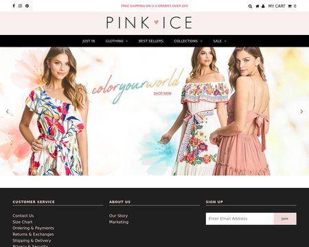website thubmnail of PINK ICE