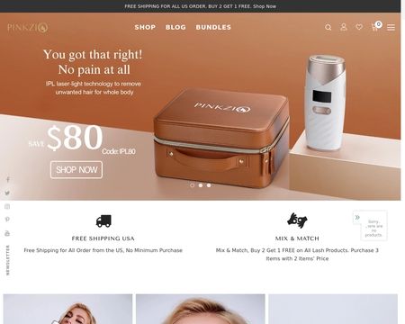 website thubmnail of Pinkzio