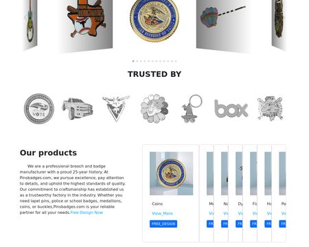 website thubmnail of Pinsbadges