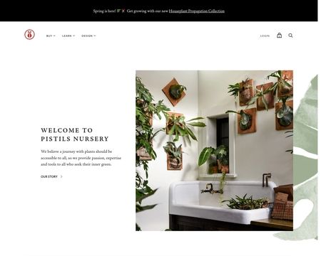 website thubmnail of Pistils Nursery