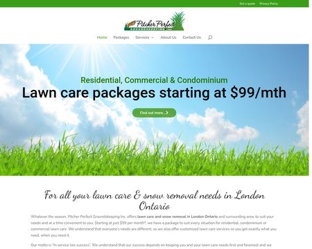website thubmnail of Pitcher Perfect Groundskeeping