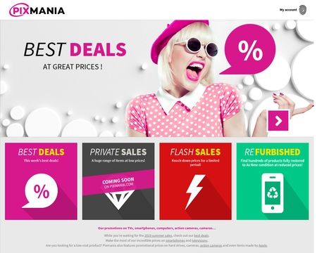 website thubmnail of Pixmania.co.uk