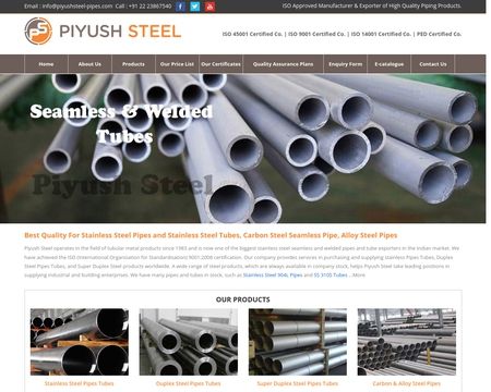 website thubmnail of Piyushsteel-pipes