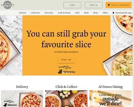 website thubmnail of PizzaExpress UK