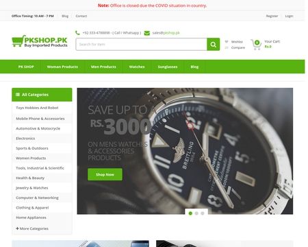 website thubmnail of Pkshop.pk
