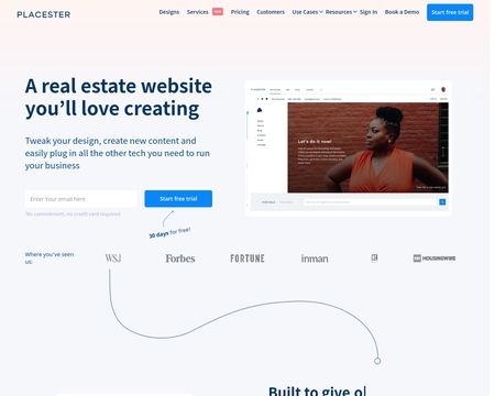 website thubmnail of Placester