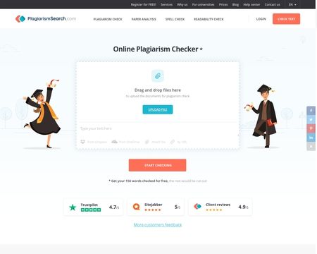website thubmnail of PlagiarismSearch.com
