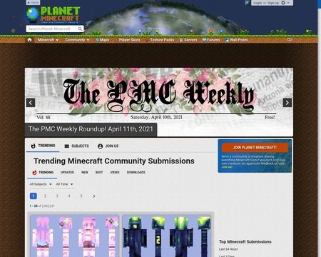 website thubmnail of Planet Minecraft Community