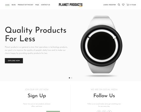 website thubmnail of Planet Products Shop