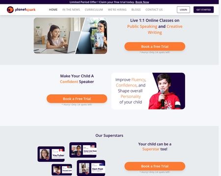 website thubmnail of Planetspark.in