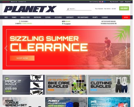 website thubmnail of Planet X UK